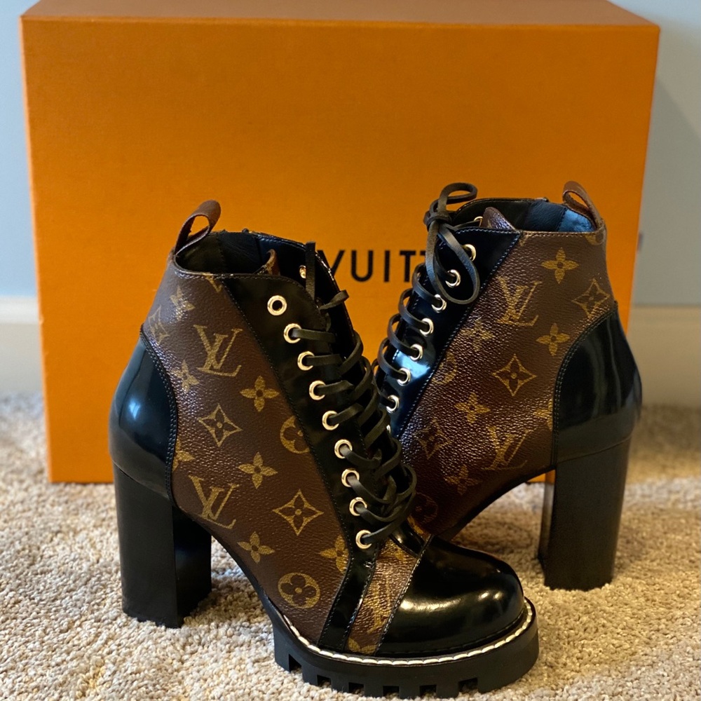 Louis Vuitton Monogram Ankle Booties - size 37 (7)